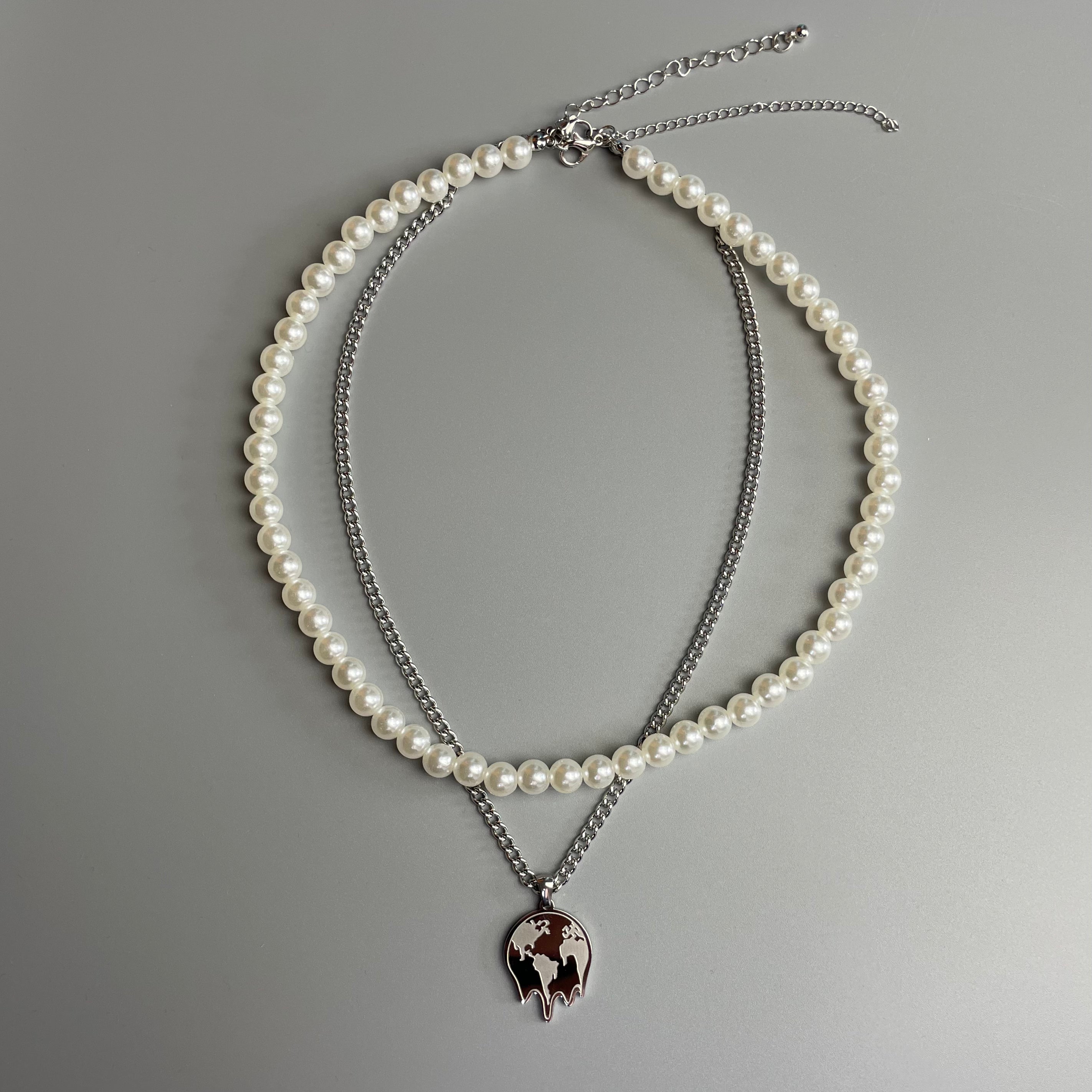 Premium Set | Melting Earth Chain und Perlenkette - Element Juwelier